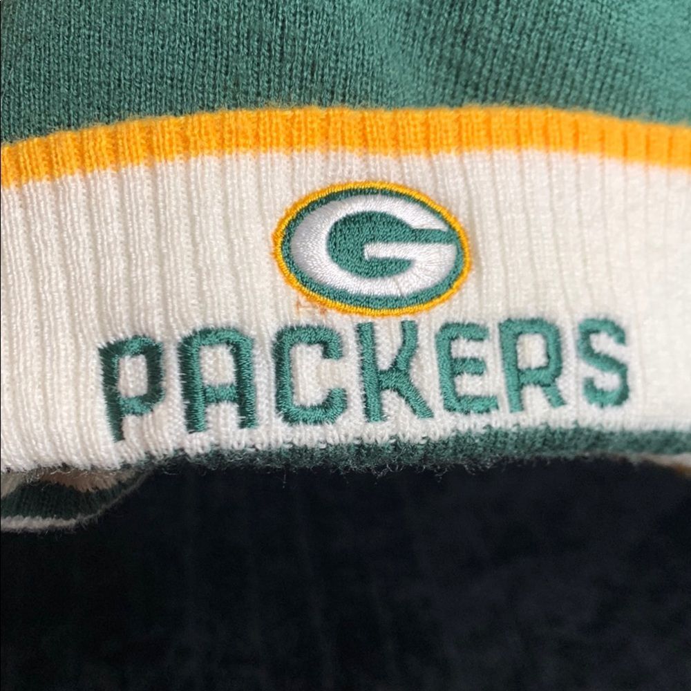 Green Bay Packers Knit Beanie - Green and White Football Sportswear Wisconsin - Picture 2 of 7
